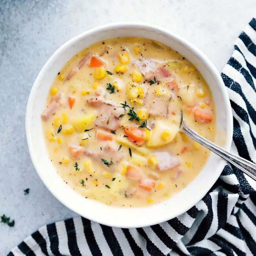 Sopa de papa con Salchichón Cervecero Fazán