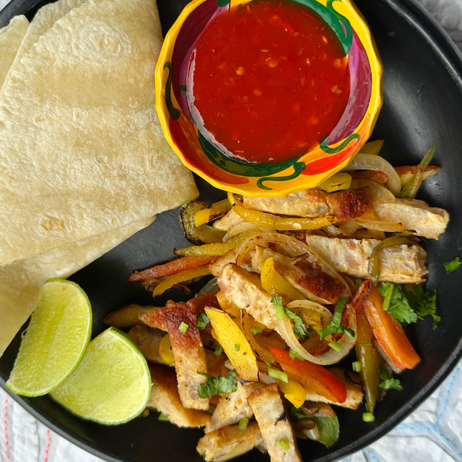 Fajitas de hamburguesa de pollo Fazán