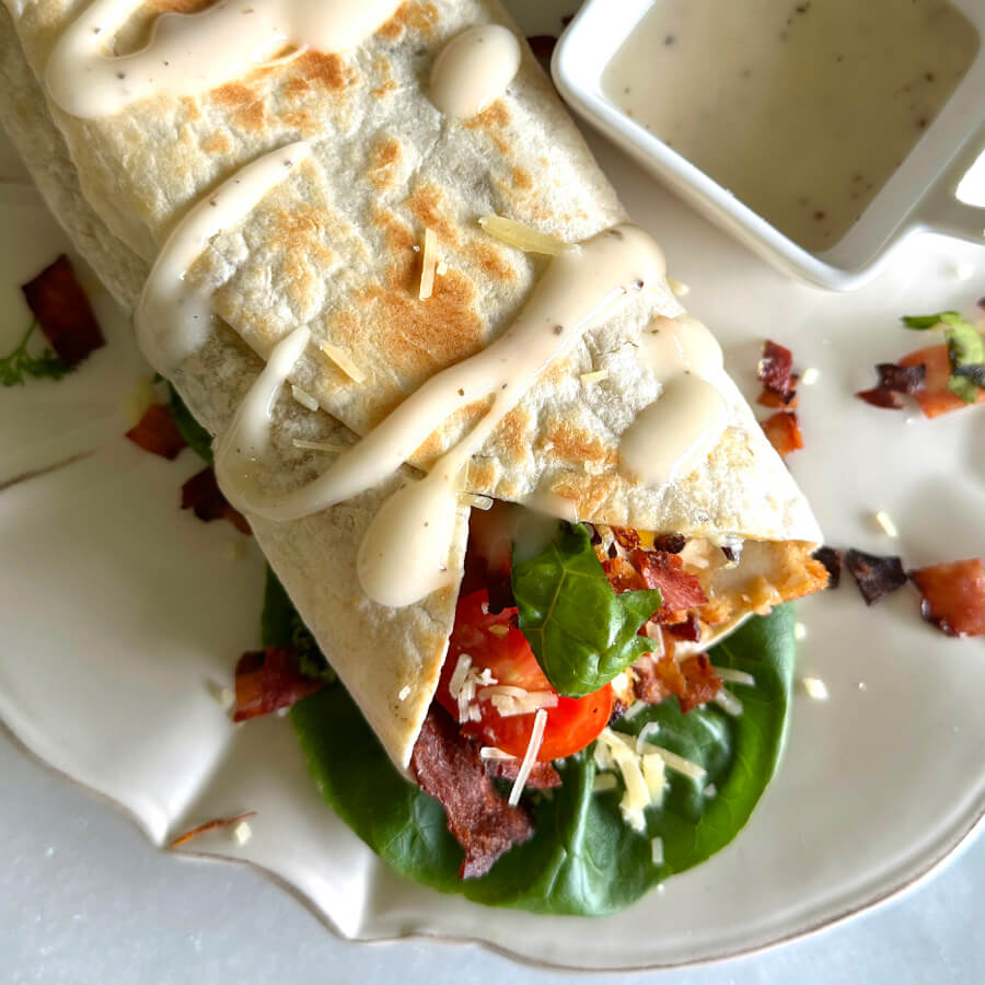 Wraps de pollo y tocineta crocante Fazán