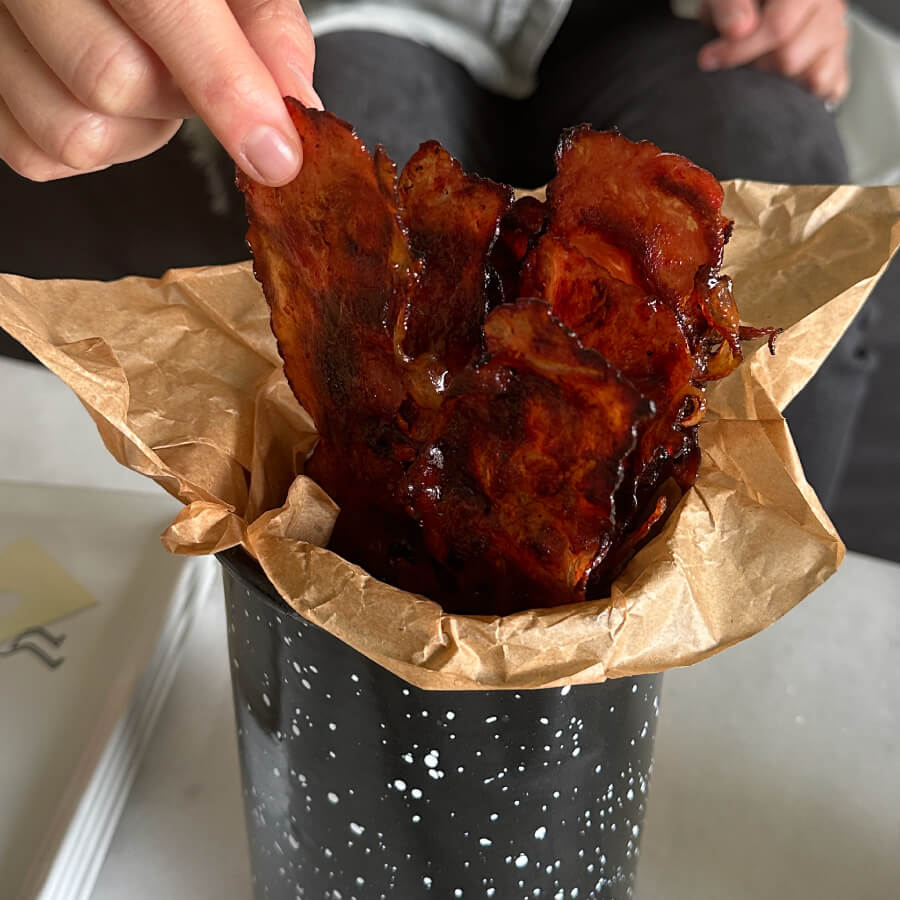 Tocineta Fazán caramilizada con miel picante