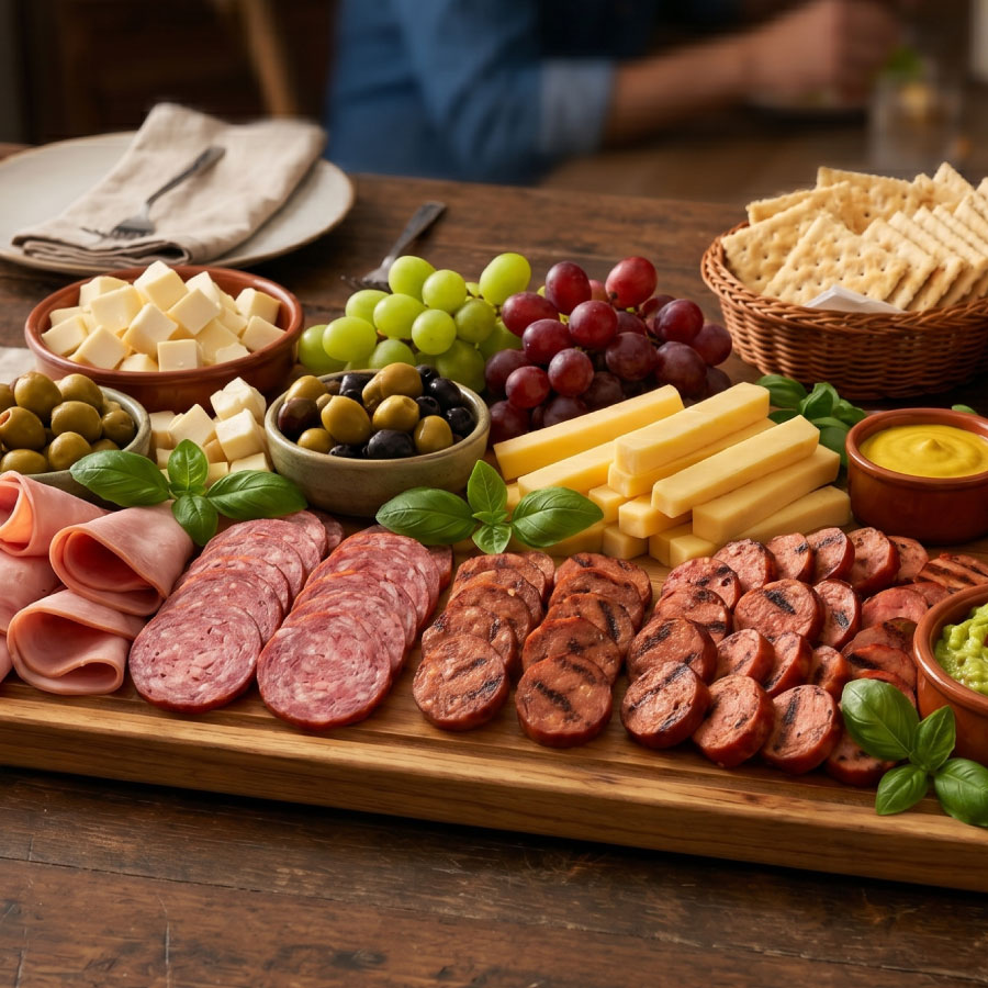 Picada para ver el partido: tabla de carnes frías